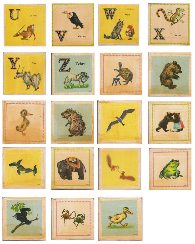 vintage animal school cards 3