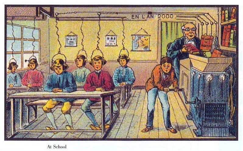 public domain france in the year 2000 at school