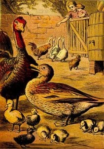 free public domain vintage illustration of the ugly duckling