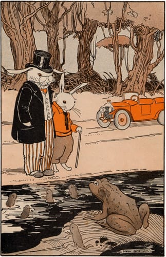 public domain vintage childrens book illustration billy bunny daddy fox 2 hugh spencer