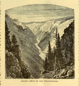 vintage scientific illustration of yellowstone park1