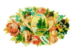 free vintage public domain valentines day cherubs and florals