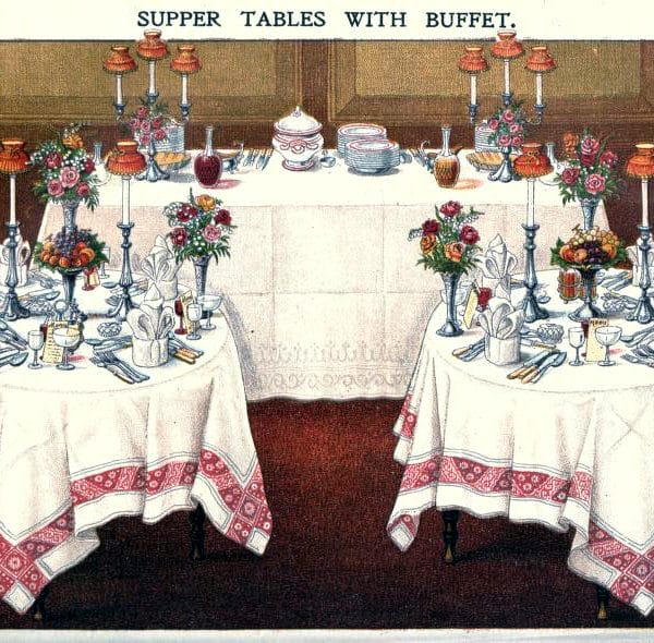 free vintage illustration of elegant table setting from beeton cookery image 4