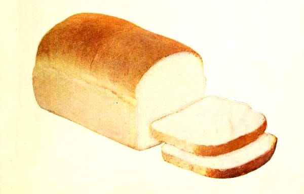 vintage bread loaf and slices illustrations