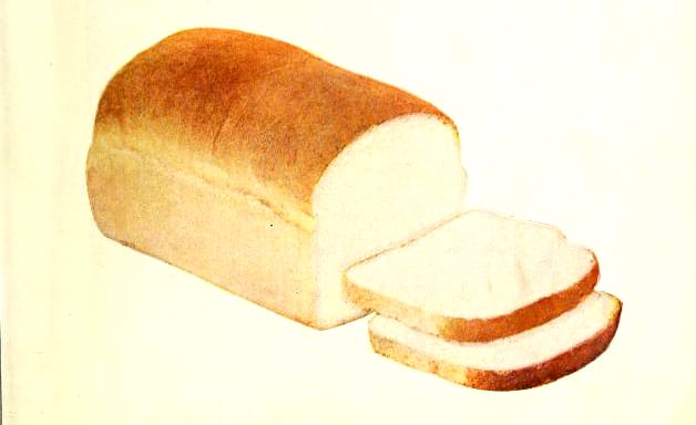 vintage bread loaf and slices illustrations