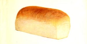 vintage bread loaf bread slices illustration