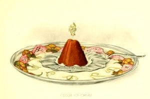 chocolate ice cream dessert illustrations early 20th century public domain