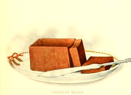 chocolate mousse dessert illustration early 20th century public domain