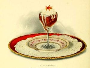 chocolate parfait dessert illustrations early 20th century public domain