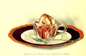 chocolate sundae dessert illustrations early 20th century public domain