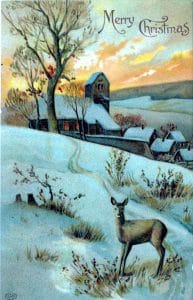 christmas illustration deer