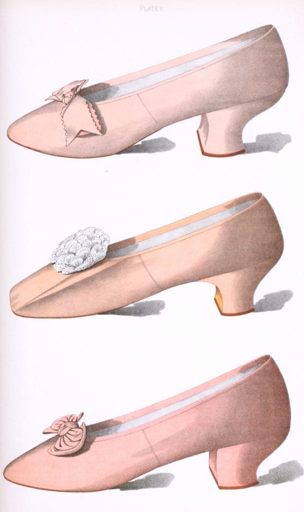 Pink shoes illustration public domain
