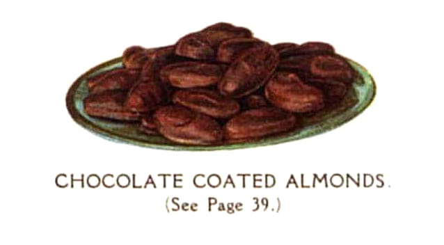 vintage chocolate covered almonds