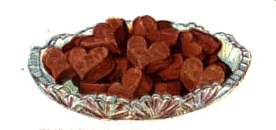 vintage chocolate fudge hearts