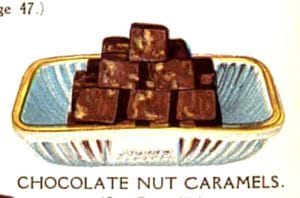 vintage chocolate nut caramels