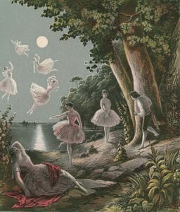 vintage fairy illustration 19th century sheet music public domain