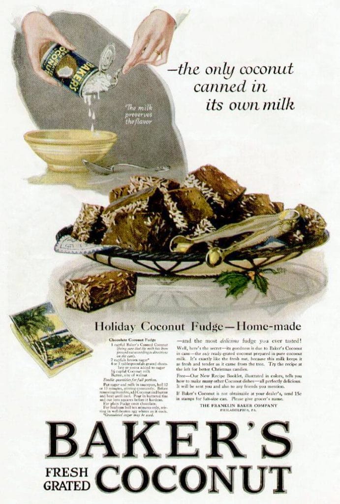 Bakers Coconut 1919 vintage ad 1
