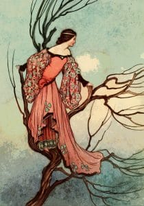 At Evening Tide She Climbed Warwick Goble