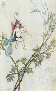 But Puck was seated on a spiders thread. 1920 Warwick Goble