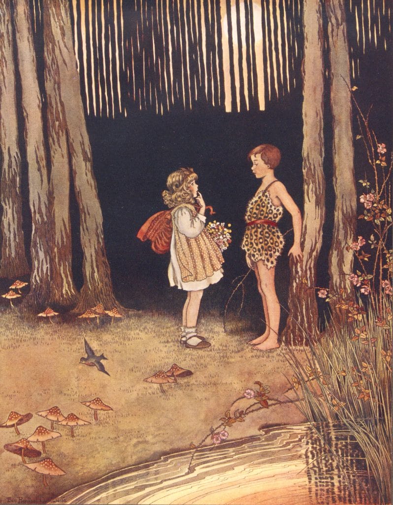 Girl and Boy in the woods