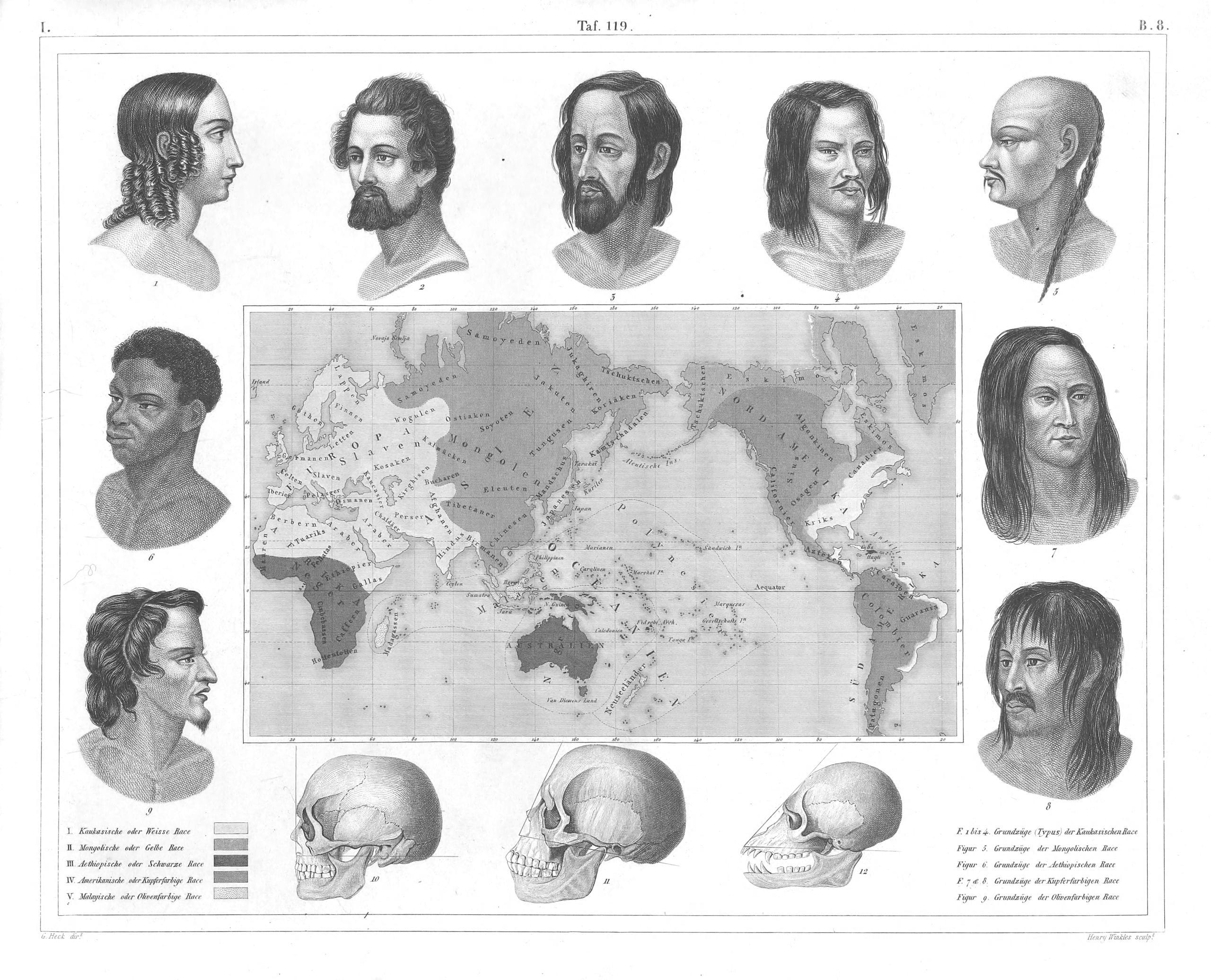 map-with-portraits-of-different-races-free-vintage-illustrations