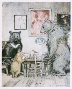 Somebody has been at my porridge and has eaten it all up 1927 Arthur Rackham