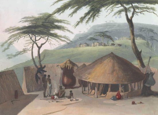 A Boosh Wannah Hut Vintage Illustration