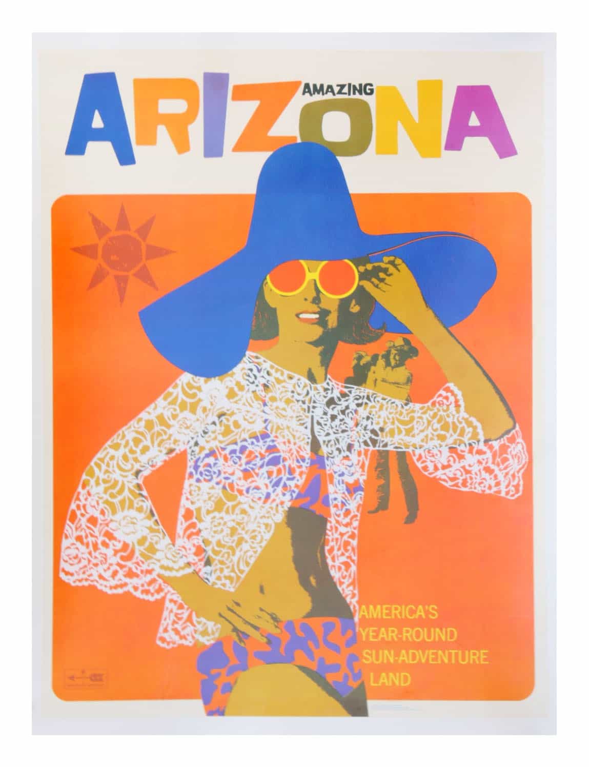 Amazing Arizona Americas Year Round Sun Adventure Land Poster Vintage Travel Poster