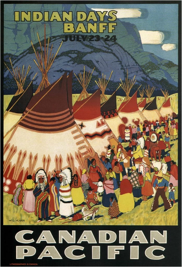 Canadian Pacific Indian Days Banff W Langdon Kihn 1925 Vintage Travel Poster