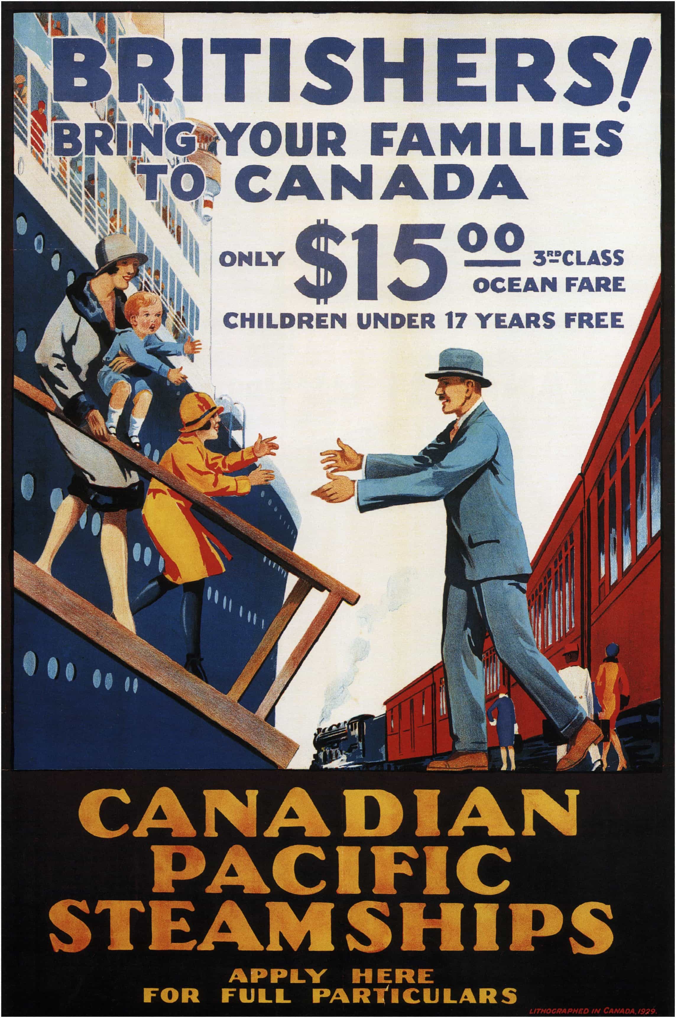 Canadian Pacific Steamships Vintage Poster Vintage Travel Poster