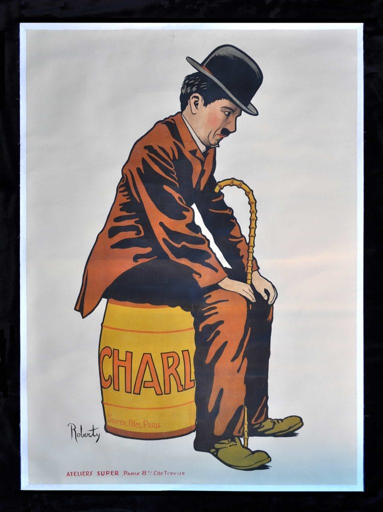 Charlot Charlie Chaplin Roberty 1917 Vintage Movie Poster