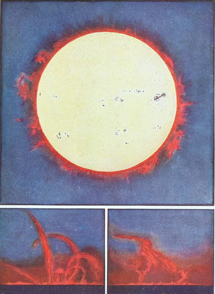 Flames of the sun Vintage Illustration