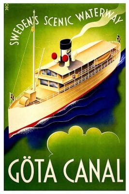 Gota Canal 1900 Vintage Travel Poster
