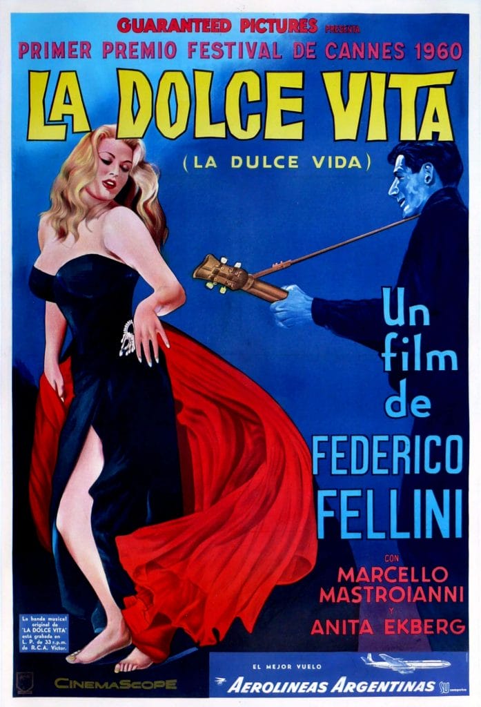 La Dolce Vita Vintage Film Poster 1960 Vintage Movie Poster