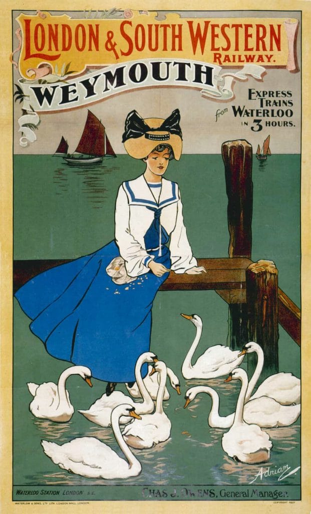 London And South Western Railway Weymouth Adrian Loder 1904 Vintage Travel Poster