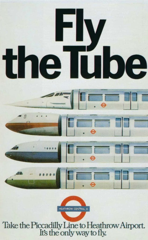 London Transport Fly The Tube Brian Watson Peter Hobden 1979 Vintage Travel Poster