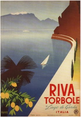 Riva Torbole 1952 Vintage Travel Poster