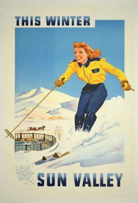 This Winter Sun Valley Poster 1950s Vintage Travel Poster