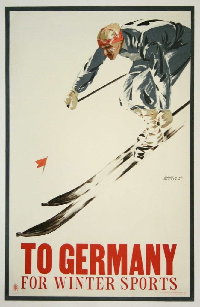 To Germany For Winter Sports Vintage Travel Poster Vintage Travel Poster