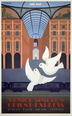 Venice Simplon Orient Express–milano Pierre Fix Masseau 1982 Vintage Travel Poster