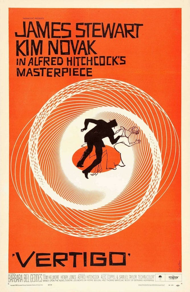 Vertigo Alfred Hitchcock 1958 Vintage Movie Poster 1