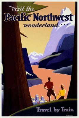 Visit The Pacific Northwest Wonderland The Willmarths 1925 Vintage Travel Poster