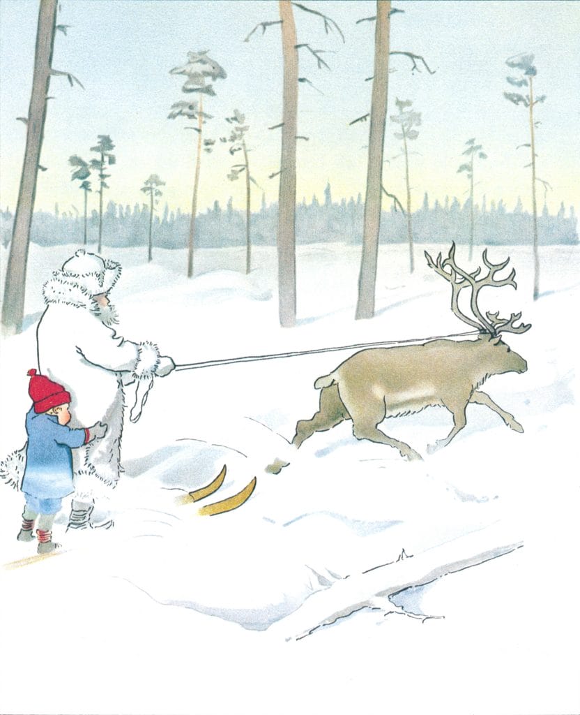 Jack Frost Towed By A Reindeer