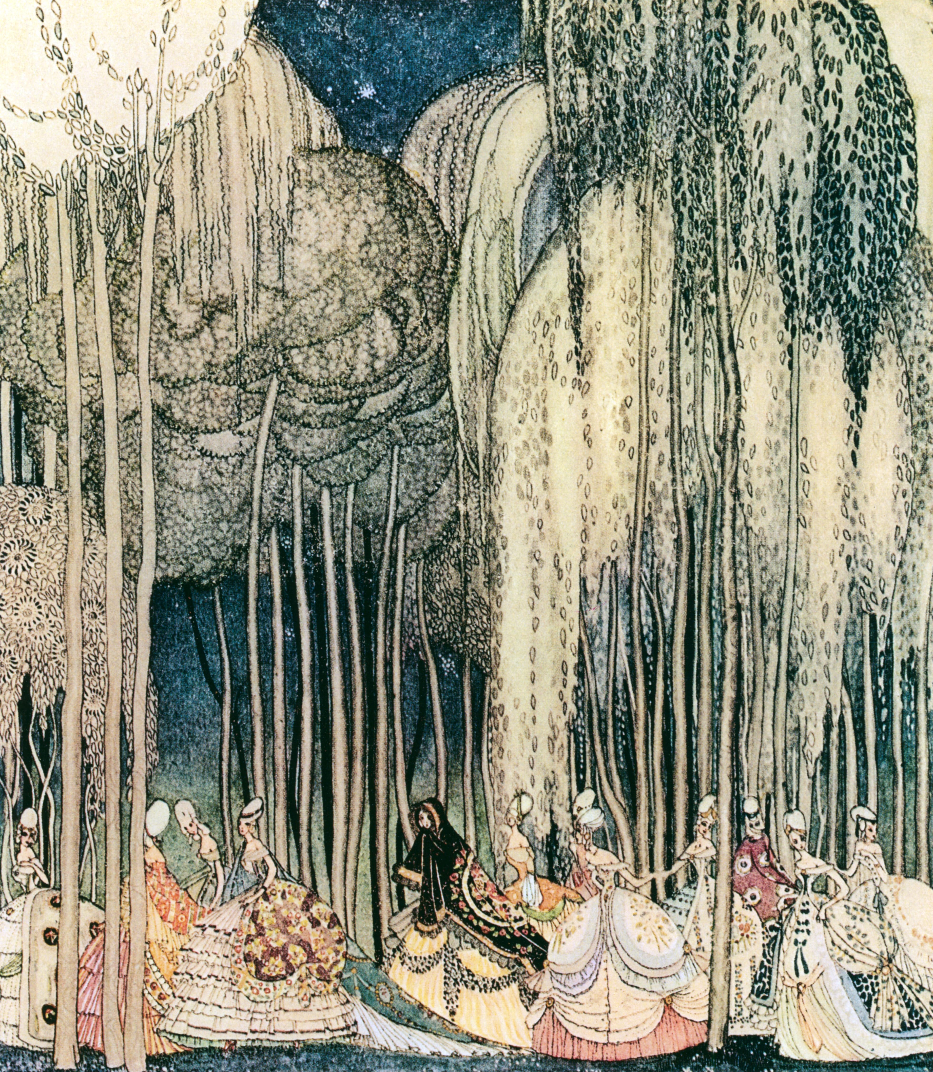 Kay Nielsen – The Princesses On The Way To The Dance The Twelve Dancing Princesse From Kay Nielsen