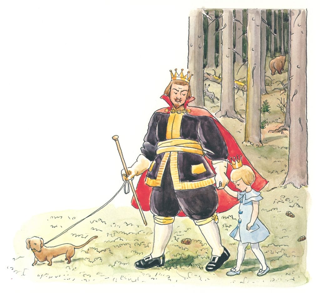 King And Little Princess Taking A Dog For A Walkprincess Sylvie 13