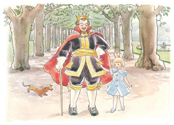 King With The Little Princess And Dog Princess Sylvie 01
