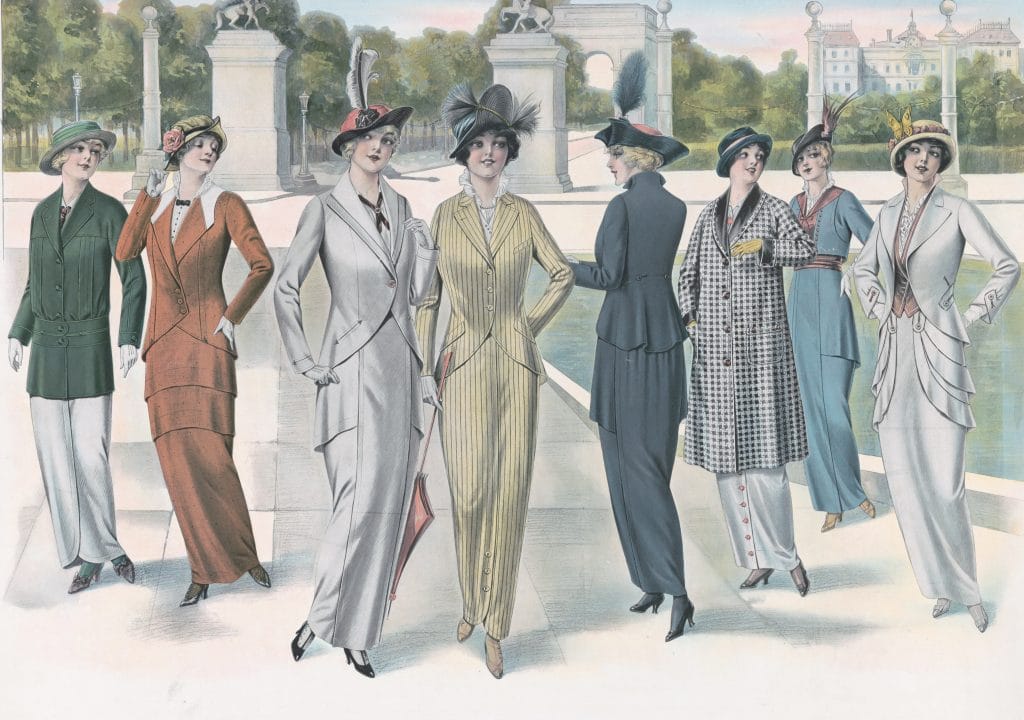Les Parisiennes Spring And Summer Vintage Drawing Of Women In A Fashion Catalog