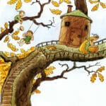 Tree House With Steps And A Swing