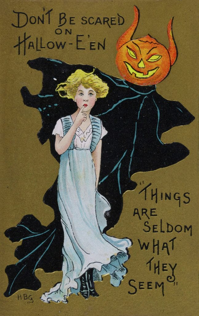 Vintage Halloween Illustration Dont Be Scared