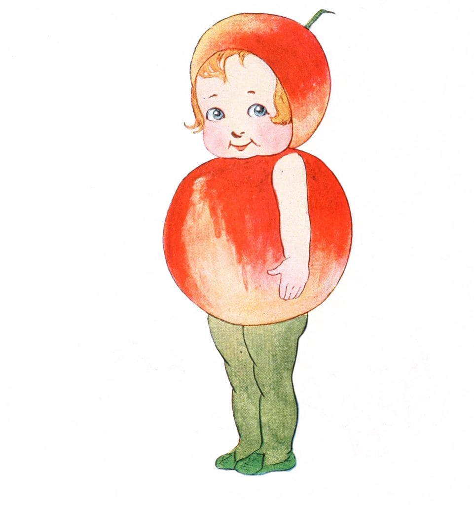 Apple Vintage Fairytale Illustration